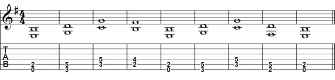 Whole Note Chord Progression