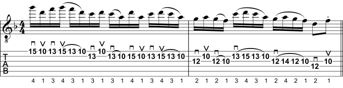 Example Lick: D Minor Pentatonic