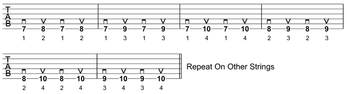 Guitar Warm-Up Exercise 1