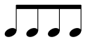 Eighth Notes: Beamed In Groups Of Four