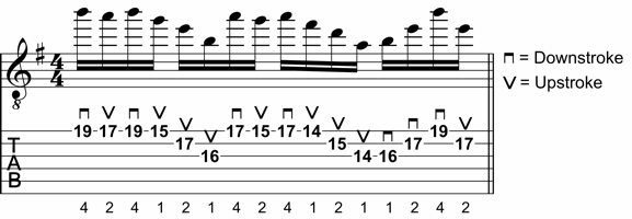 Rock Guitar Lick 10: Mixing Alternate Picking and Sweep Picking