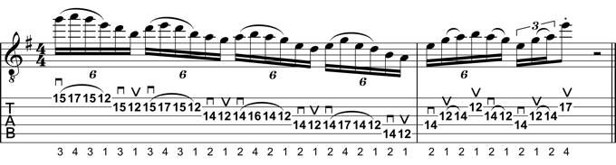 Rock Guitar Lick 16: Advanced Minor Pentatonic Lick