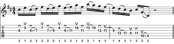 Rock Guitar Lick 25:Mixolydian Lick Using Sliding Thirds