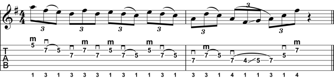 Rock Guitar Lick 28: Dorian Hybrid-Picking Lick 2