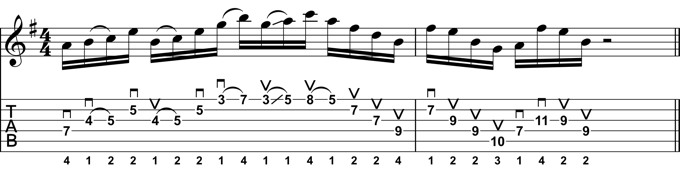 Rock Guitar Lick 29: Dorian Sweep Picking Lick 1