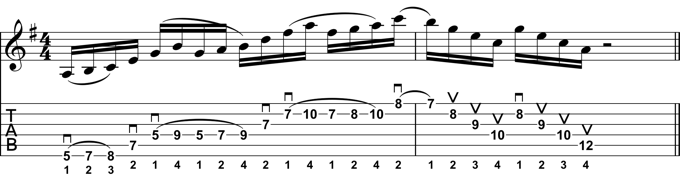 Rock Guitar Lick 30: Dorian Sweep Picking Lick 2