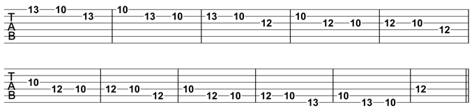 Minor Pentatonic Melodic Pattern Exercise 1